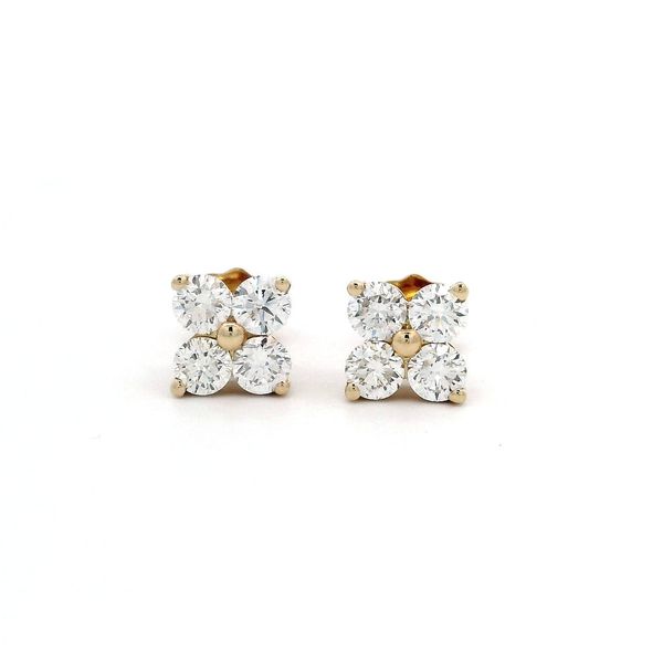 DIAMOND CLUSTER EARRINGS Image 2 Parkers' Karat Patch Asheville, NC