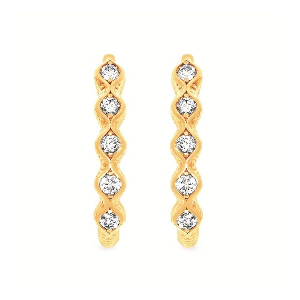 OVAL HOOP DIAMOND EARRINGS Parkers' Karat Patch Asheville, NC