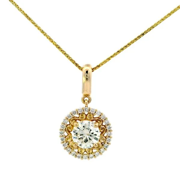 YELLOW GOLD AND DIAMOND PENDANT Parkers' Karat Patch Asheville, NC