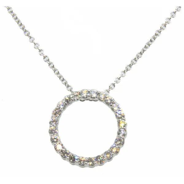 DIAMOND CIRCLE SLIDE PENDANT NECKLACE Parkers' Karat Patch Asheville, NC