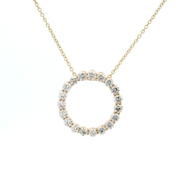 DIAMOND CIRCLE SLIDE PENDANT NECKLACE Parkers' Karat Patch Asheville, NC
