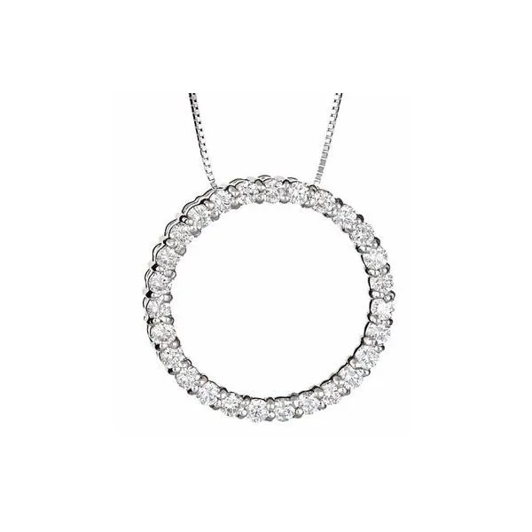DIAMOND CIRCLE SLIDE PENDANT NECKLACE Parkers' Karat Patch Asheville, NC