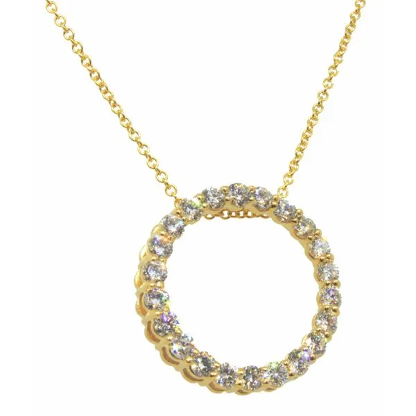 DIAMOND CIRCLE SLIDE PENDANT NECKLACE Parkers' Karat Patch Asheville, NC