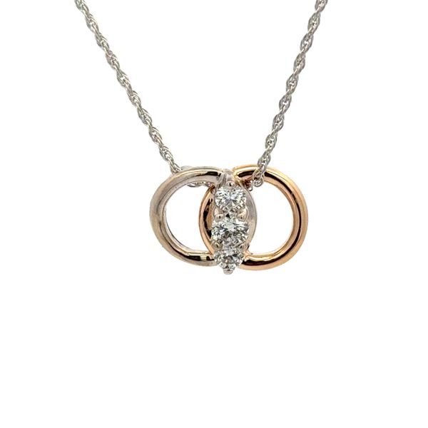 1/2ctw TWO TONE DIAMOND PENDANT Parkers' Karat Patch Asheville, NC