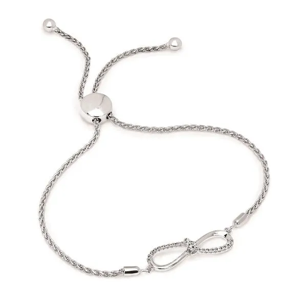 ADJUSTABLE DIAMOND STERLING SILVER BRACELET Parkers' Karat Patch Asheville, NC
