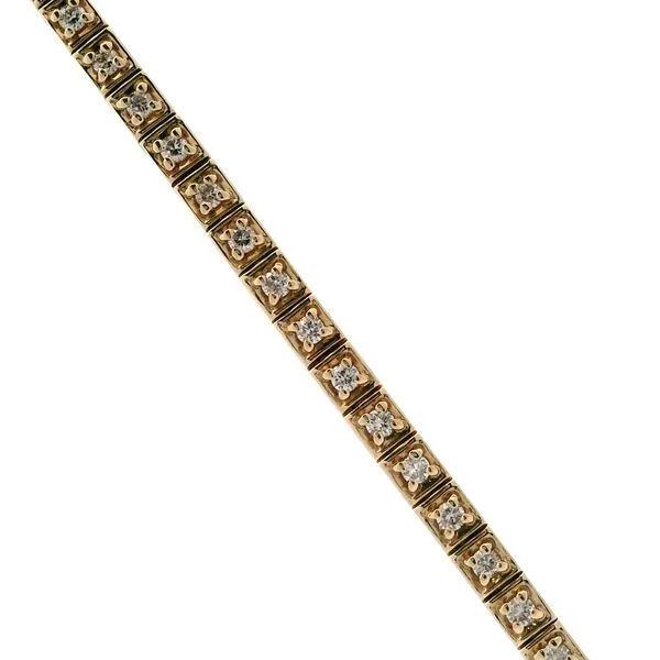 YELLOW GOLD 1ctw DIAMOND BRACELET Parkers' Karat Patch Asheville, NC