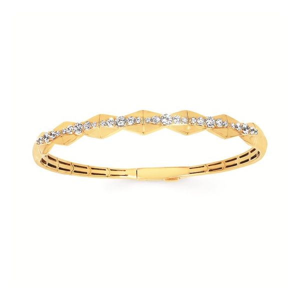 YELLOW DIAMOND BANGLE BRACELET Parkers' Karat Patch Asheville, NC