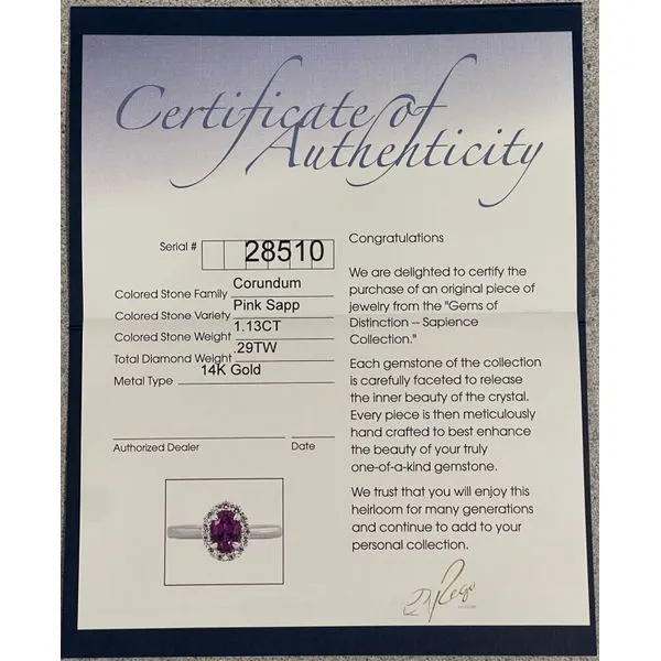 PINK SAPPHIRE RING Image 4 Parkers' Karat Patch Asheville, NC