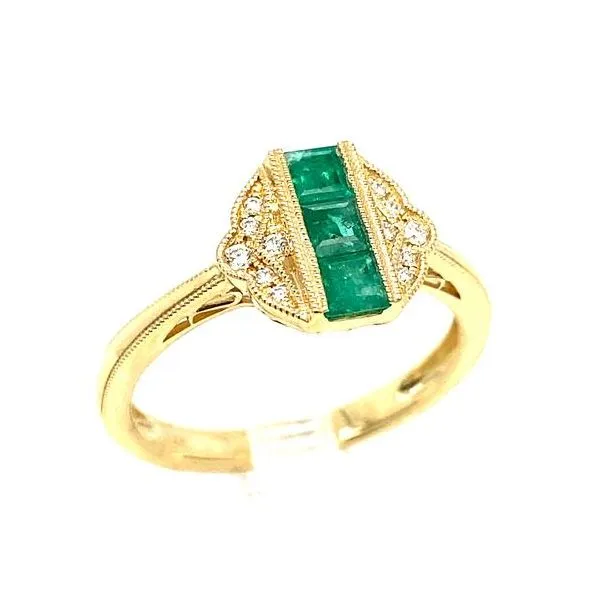 EMERALD VINTAGE STYLE RING Parkers' Karat Patch Asheville, NC