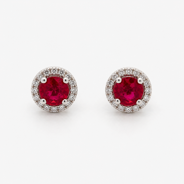 RUBY STUD EARRINGS Image 2 Parkers' Karat Patch Asheville, NC
