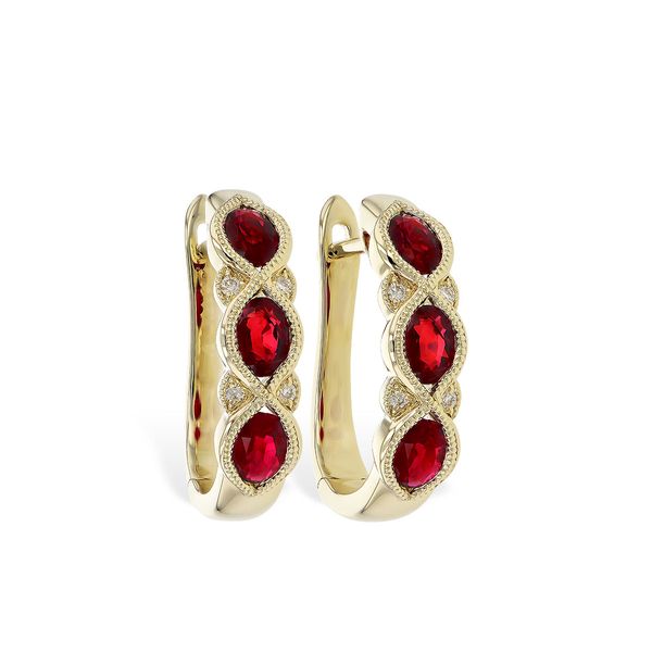 RUBY & DIAMOND HOOPS Parkers' Karat Patch Asheville, NC