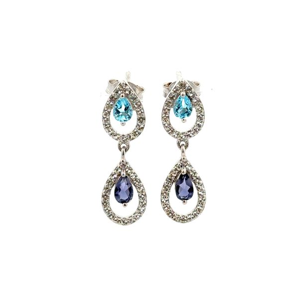 SILVER IOLITE & BLUE TOPAZ EARRINGS Parkers' Karat Patch Asheville, NC