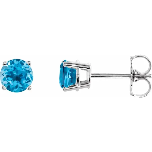 BLUE TOPAZ STUD EARRINGS Parkers' Karat Patch Asheville, NC