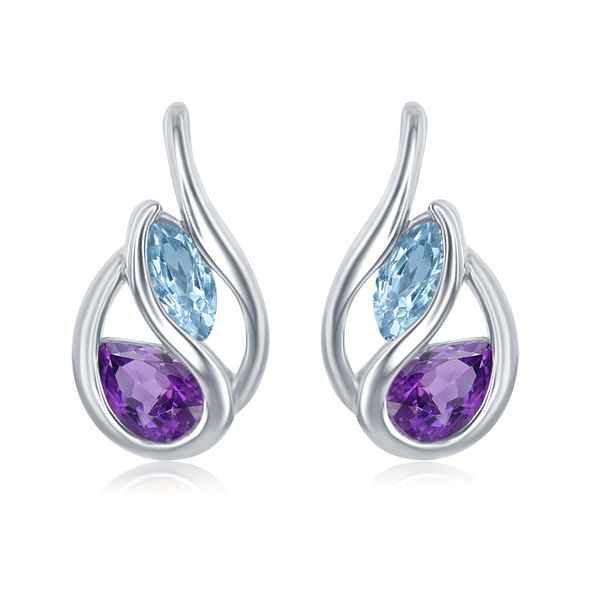 BLUE TOPAZ & AMETHYST EARRINGS Parkers' Karat Patch Asheville, NC