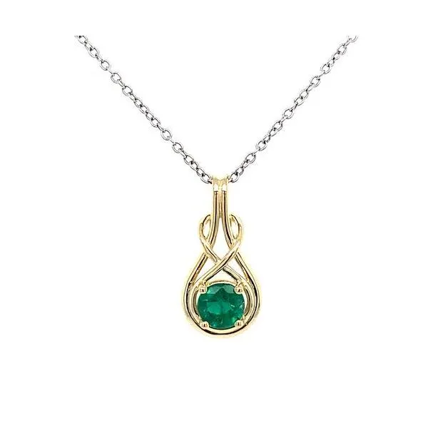 SOLITAIRE EMERALD PENDANT Parkers' Karat Patch Asheville, NC
