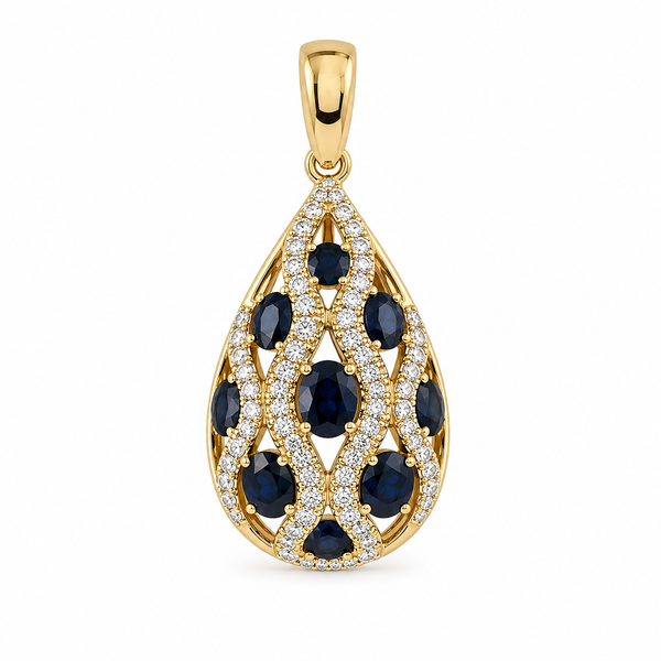 BLUE SAPPHIRE PENDANT Parkers' Karat Patch Asheville, NC