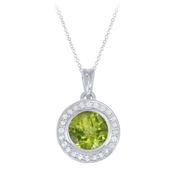 PERIDOT PENDANT WITH WHITE TOPAZ Parkers' Karat Patch Asheville, NC