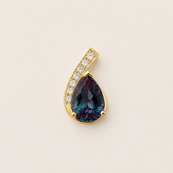 PEAR SHAPED ALEXANDRITE (CREATED) PENDANT Parkers' Karat Patch Asheville, NC
