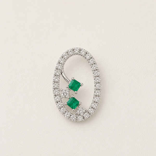 EMERALD & DIAMOND PENDANT Parkers' Karat Patch Asheville, NC