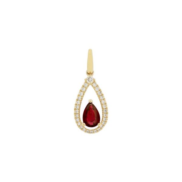 PEAR RUBY PENDANT Parkers' Karat Patch Asheville, NC