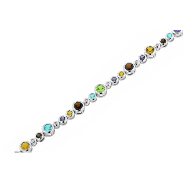 Sterling Silver Multi Color Gemstone Bracelet Parkers' Karat Patch Asheville, NC