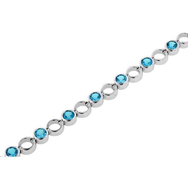 BLUE TOPAZ SILVER BRACELET Parkers' Karat Patch Asheville, NC