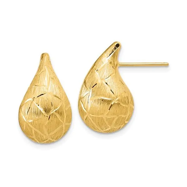 PUFFED TEARDROP EARRINGS Parkers' Karat Patch Asheville, NC