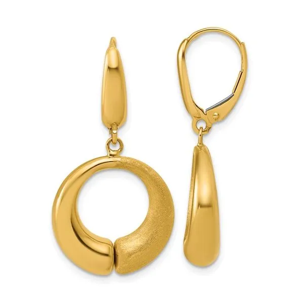 CIRCLE DANGLE EARRINGS Image 2 Parkers' Karat Patch Asheville, NC