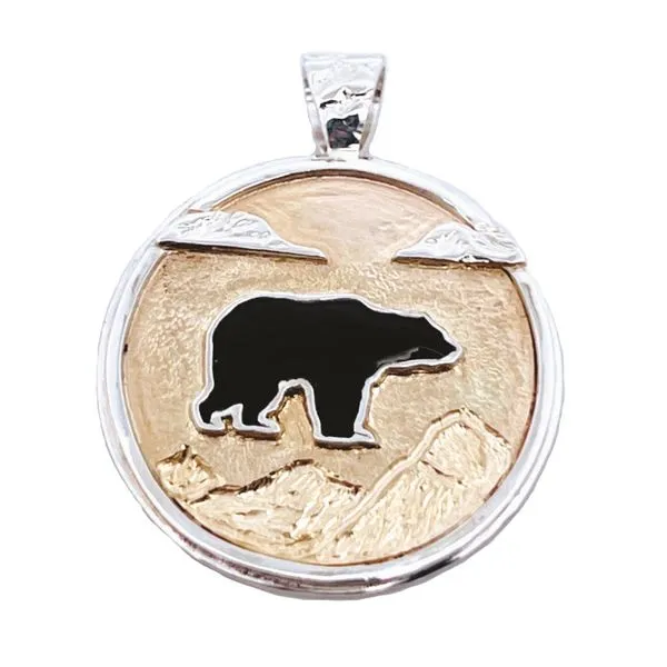 MOUNTAINS & BEAR PENDANT Parkers' Karat Patch Asheville, NC