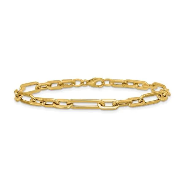 YELLOW GOLD FANCY LINK BRACELET Parkers' Karat Patch Asheville, NC