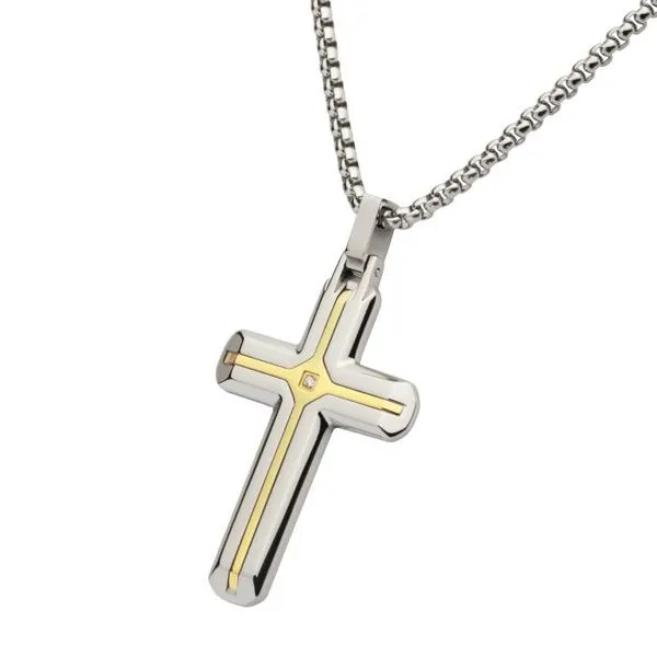 TWO TONE CROSS NECKLACE Parkers' Karat Patch Asheville, NC