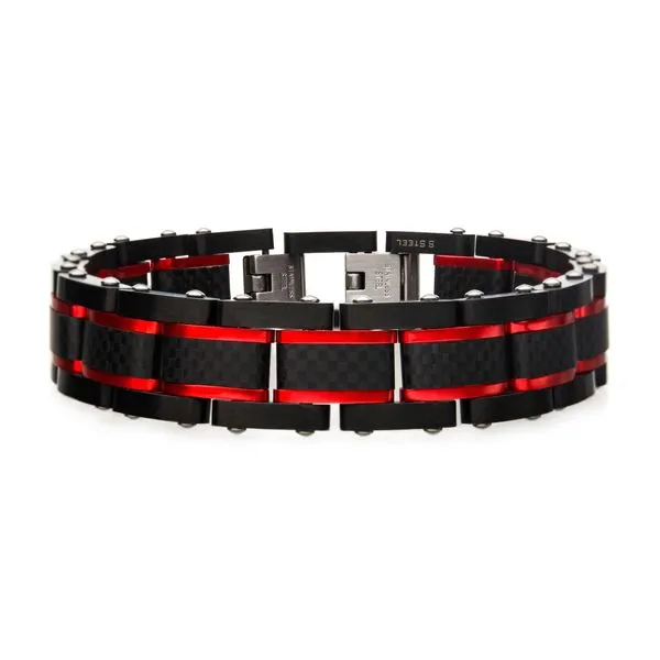 BLACK & RED CARBON FIBER BRACELET Parkers' Karat Patch Asheville, NC