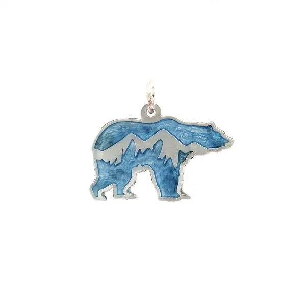 CAROLINA BLUE BEAR WITH MOUNTAIN RANGE Parkers' Karat Patch Asheville, NC