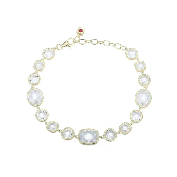 TWO TONE ELLE FACETED CZ BRACELET Parkers' Karat Patch Asheville, NC