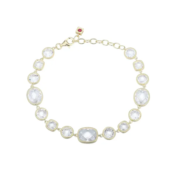 TWO TONE ELLE FACETED CZ BRACELET Parkers' Karat Patch Asheville, NC