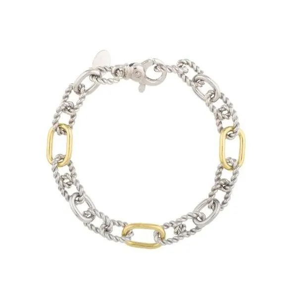 TWO TONE LINK BRACELET Parkers' Karat Patch Asheville, NC