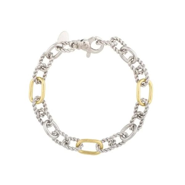 TWO TONE LINK BRACELET Parkers' Karat Patch Asheville, NC