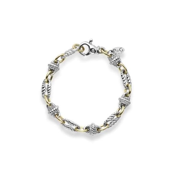TWO TONE FANCY LINK BRACELET Parkers' Karat Patch Asheville, NC