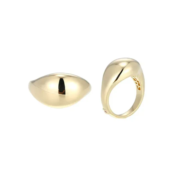 GOLD PLATED TEARDROP DOME RING Parkers' Karat Patch Asheville, NC