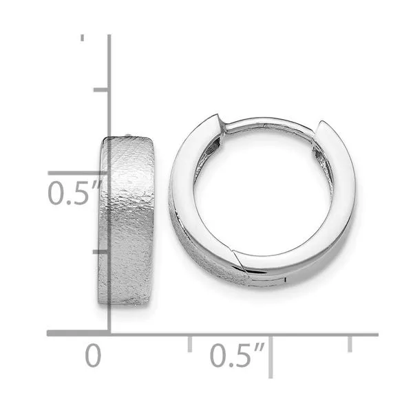 SILVER WIDE HUGGIE STYLE HOOP EARRINGS Parkers' Karat Patch Asheville, NC