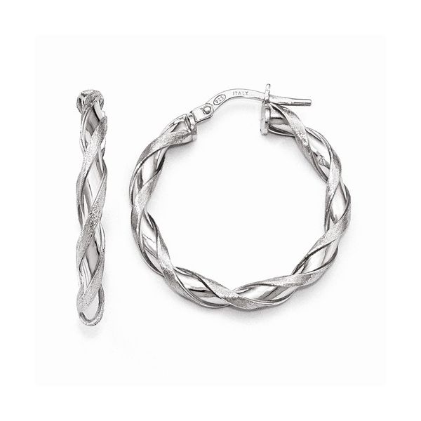 SILVER TWISTED HOOP EARRINGS Parkers' Karat Patch Asheville, NC