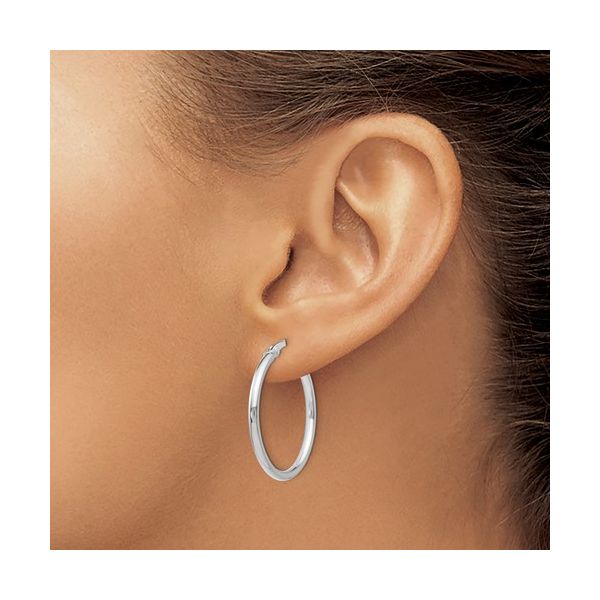 STERLING SILVER HOOP EARRINGS Image 2 Parkers' Karat Patch Asheville, NC