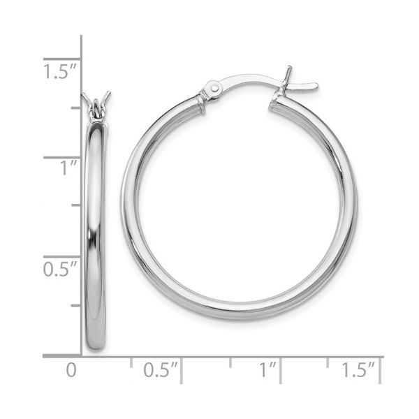 2.5mm WIDE HOOP EARRINGS Parkers' Karat Patch Asheville, NC