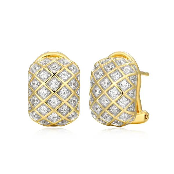 QUILTED CZ IN YELLOW EARRINGS Parkers' Karat Patch Asheville, NC