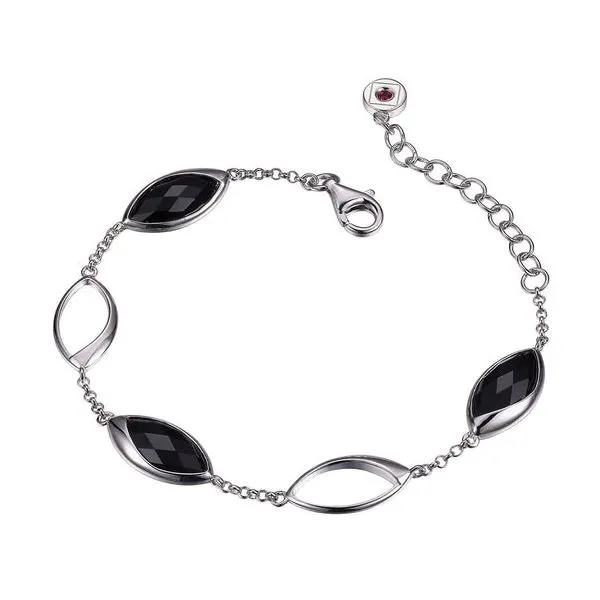 ELLE DESIGNER LINE BLACK AGATE BRACELET Parkers' Karat Patch Asheville, NC
