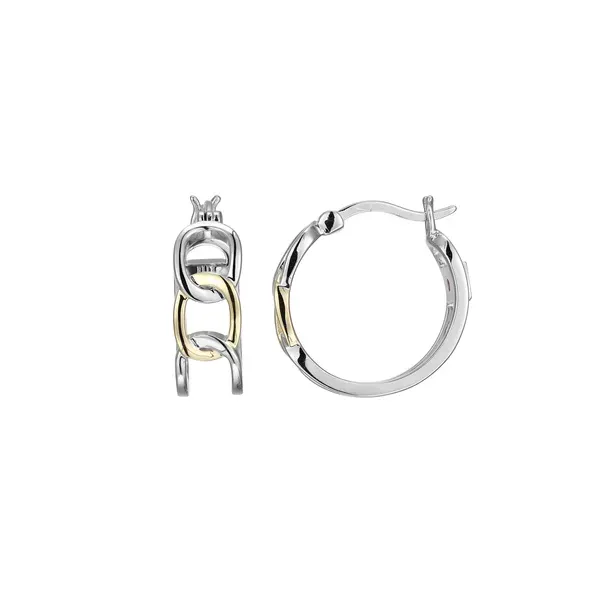 TWO TONE HOOP EARRINGS Parkers' Karat Patch Asheville, NC