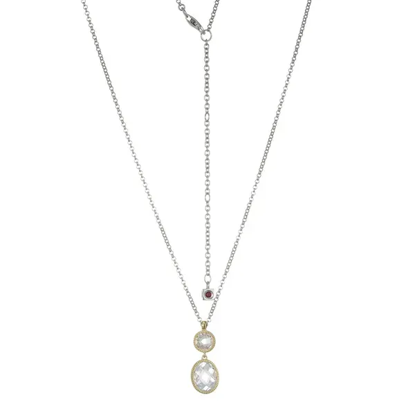 TWO TONE OVAL AND ROUND STONE ELLE NECKLACE Parkers' Karat Patch Asheville, NC