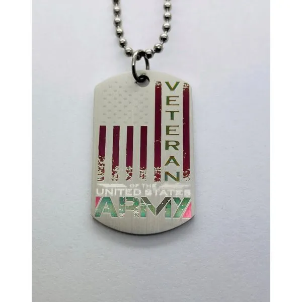 ARMY VETERAN DOGTAG Parkers' Karat Patch Asheville, NC