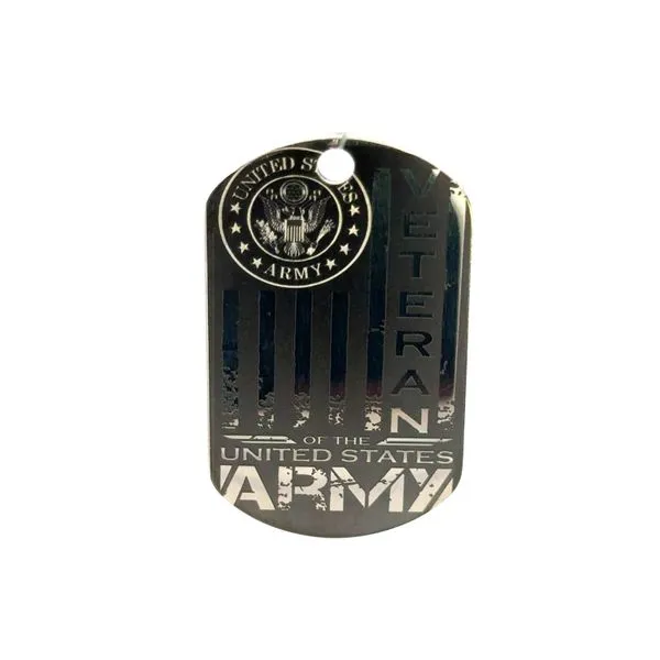 ARMY VETERAN DOG TAG Parkers' Karat Patch Asheville, NC