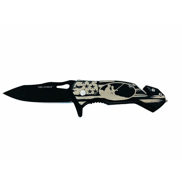 FATHER & SON FISHING ENGRAVED KNIFE Parkers' Karat Patch Asheville, NC